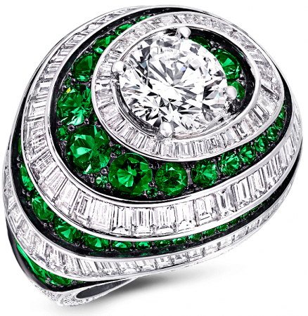 Кольцо Graff Swirl Baguette Ring