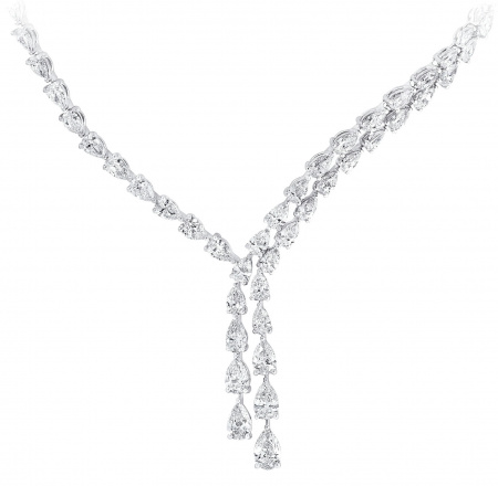 Колье Graff Classic Graff Pear Shape Diamond Cross-over Necklace RGN 591