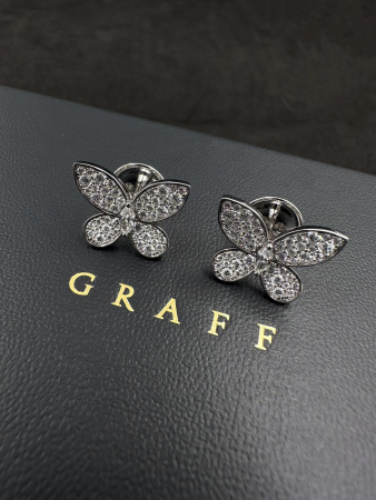 Серьги Graff Pave Butterfly Diamond Small Stud Earrings RGE1152