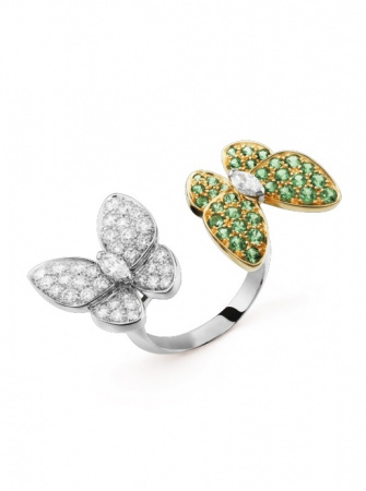 Кольцо на два пальца Van Cleef & Arpels Fauna Two Butterfly VCARO6W500